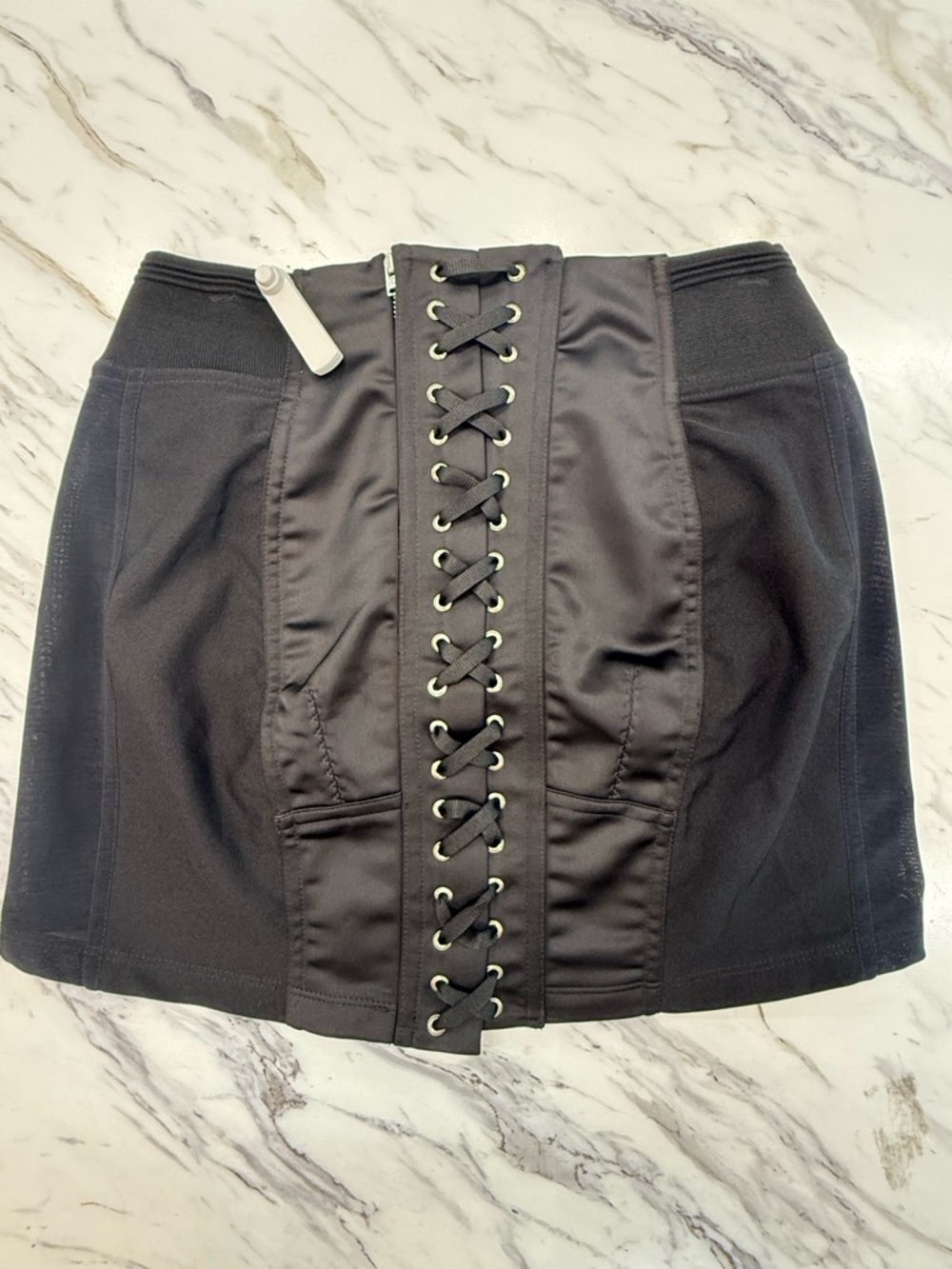 Jean Paul Gaultier Black Lace-Up Mini Skirt